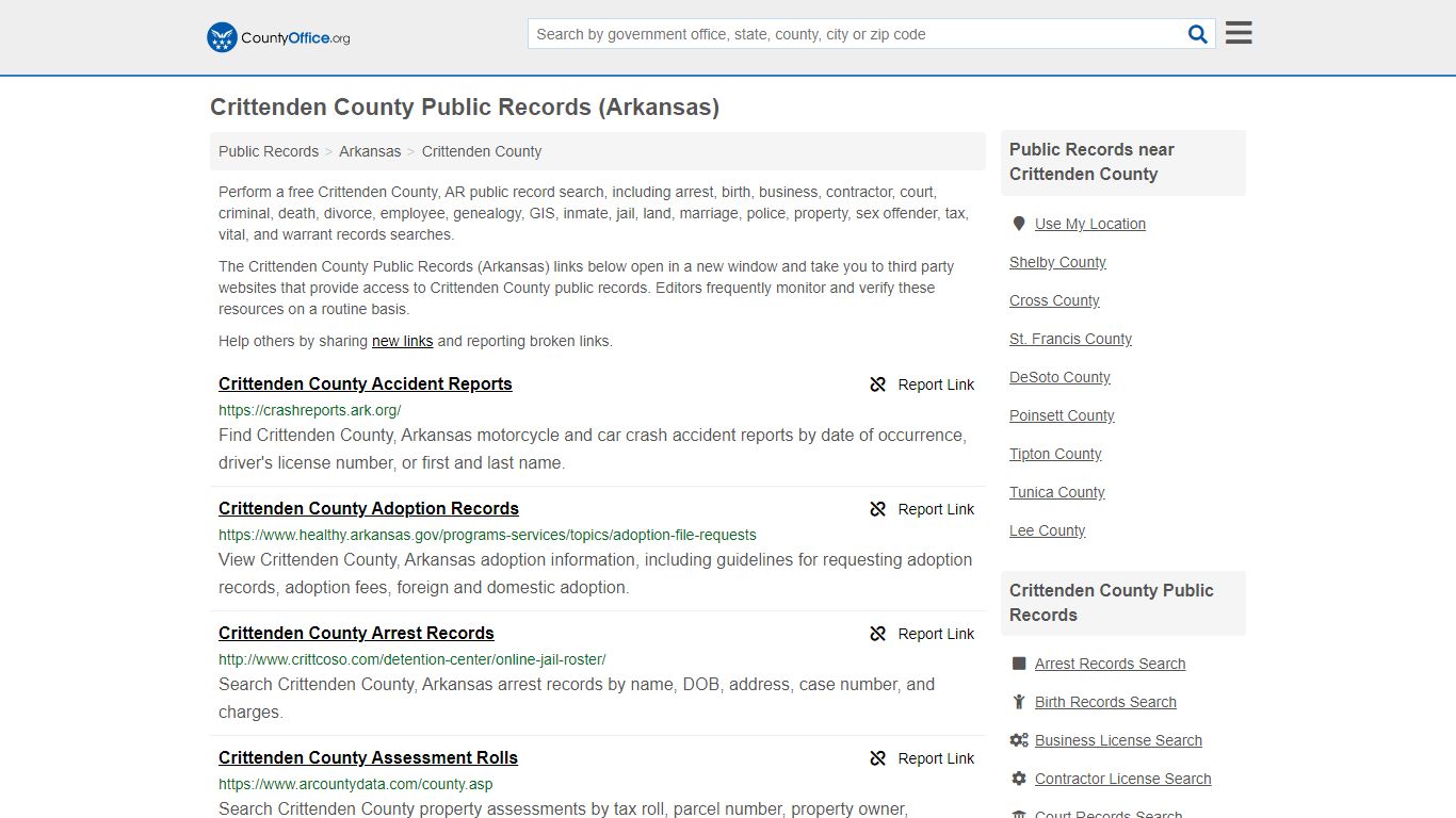 Public Records - Crittenden County, AR (Business, Criminal ...